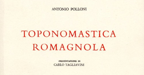 TOPONOMASTICA ROMAGNOLA (LIBRO)