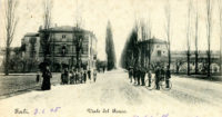 Il viale Roma (Del Ronco) visto dall'attuale piazzale Della Vittoria. Cartolina spedita nel 1905. Raccolta privata.