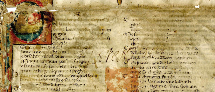 DIVINA COMMEDIA SU PERGAMENA MINIATA