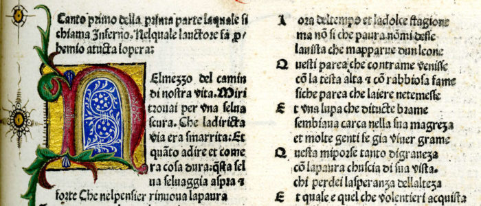 DIVINA COMMEDIA DEL TIPOGRAFO WINDELIN VON SPEYER – 1477 (LIBRO)